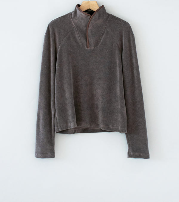 DERRICK 'Near Velvet Terry Zip Up' (Moss Cotton Micro Towelling)