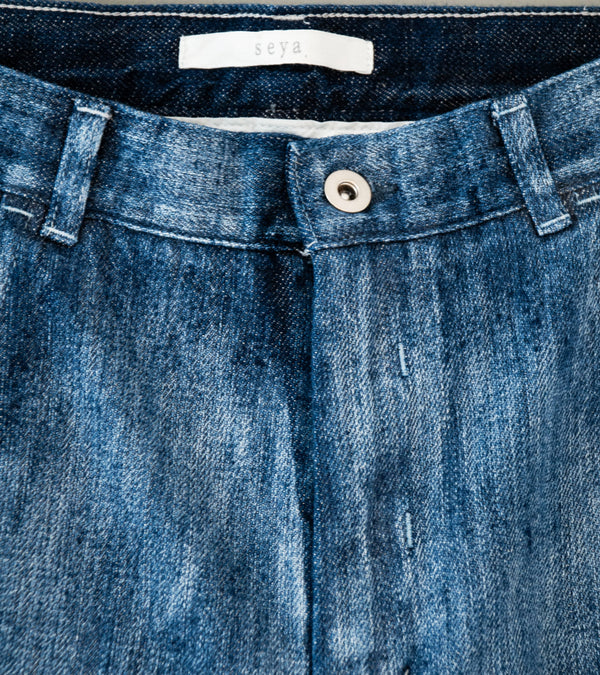 Seya 'Tofu Brother Jean' (Indigo Cloud Bleach Slub Denim)