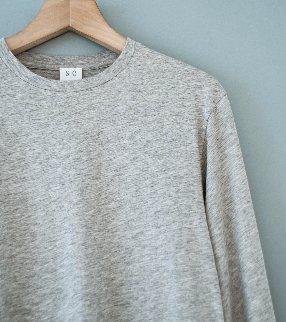 Seya 'Sunday Long T' (Heather Greige Undyed Yak Jersey)