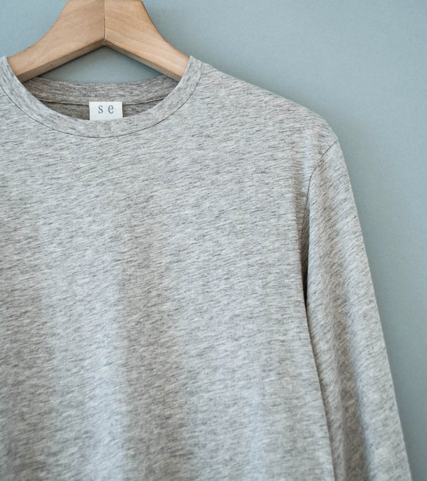 Seya 'Sunday Long T' (Heather Greige Undyed Yak Jersey)