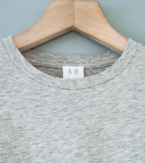 Seya 'Sunday Long T' (Heather Greige Undyed Yak Jersey)