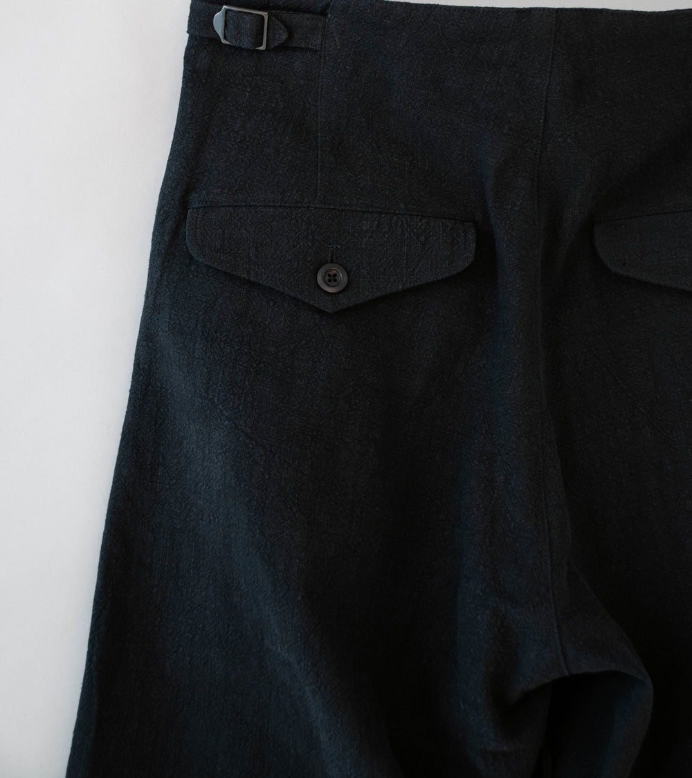 Conkers 'Tavern Trouser' (Charcoal Ramie Cotton)