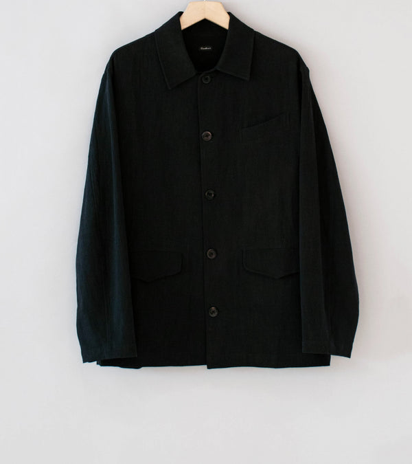 Conkers 'Field Shirt' (Charcoal Ramie Cotton)