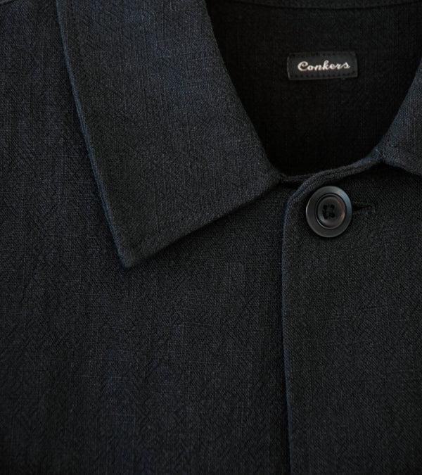 Conkers 'Field Shirt' (Charcoal Ramie Cotton)