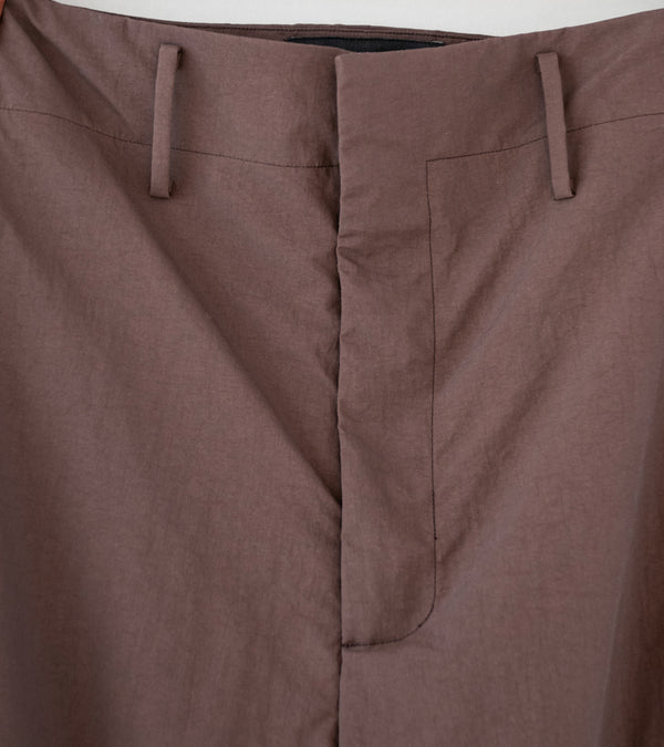 DERRICK 'Track Tux Trouser' (Dark Earth Nylon Taffeta)