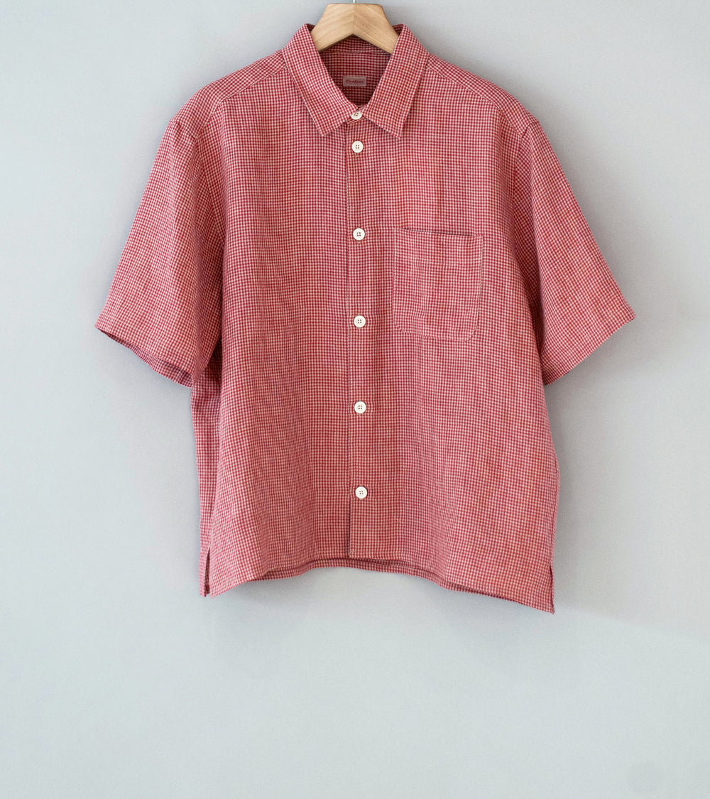 Conkers 'Short Sleeve Relaxed Farmer Shirt' (Redden Irish Linen)