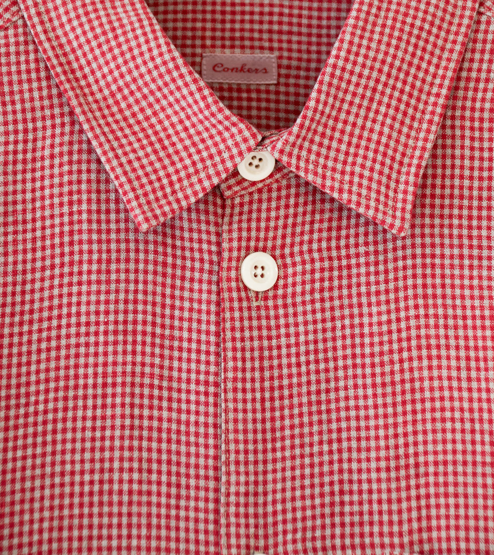 Conkers 'Short Sleeve Relaxed Farmer Shirt' (Redden Irish Linen)