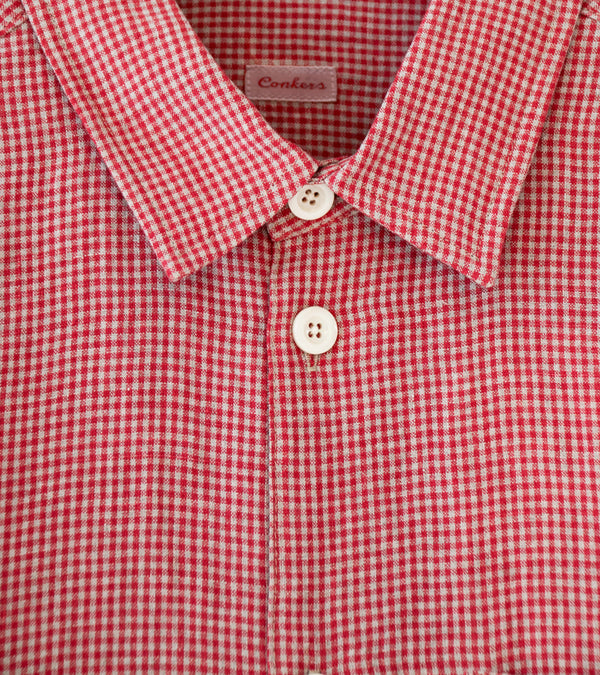 Conkers 'Short Sleeve Relaxed Farmer Shirt' (Redden Irish Linen)