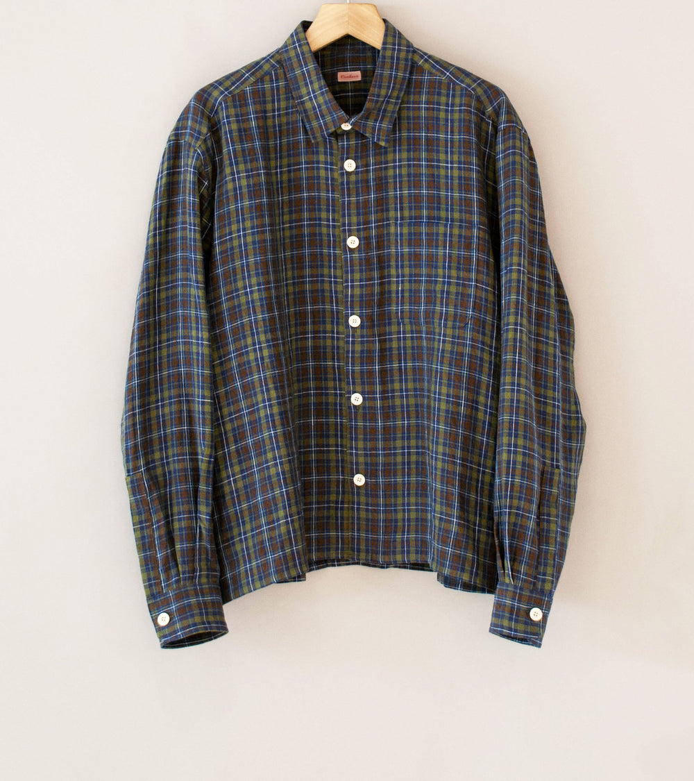 Conkers 'Relaxed Farmer Shirt' (Damson Irish Linen)