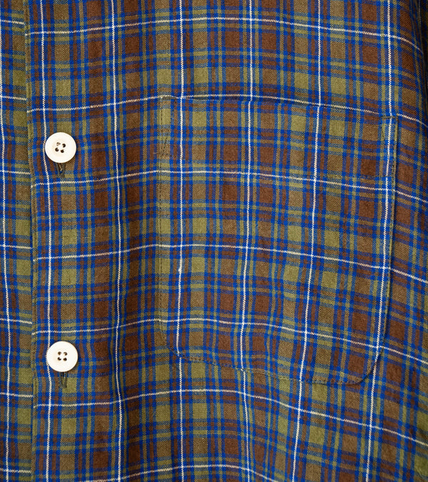 Conkers 'Relaxed Farmer Shirt' (Damson Irish Linen)