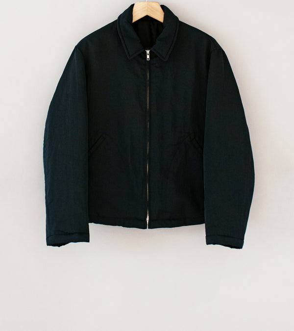 James Coward 'Padded Site Jacket' (Black Nylon Gabardine)