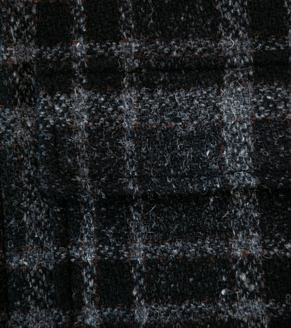 Evan Kinori 'Zip Jacket' (Black Grey Wool Tweed Check)