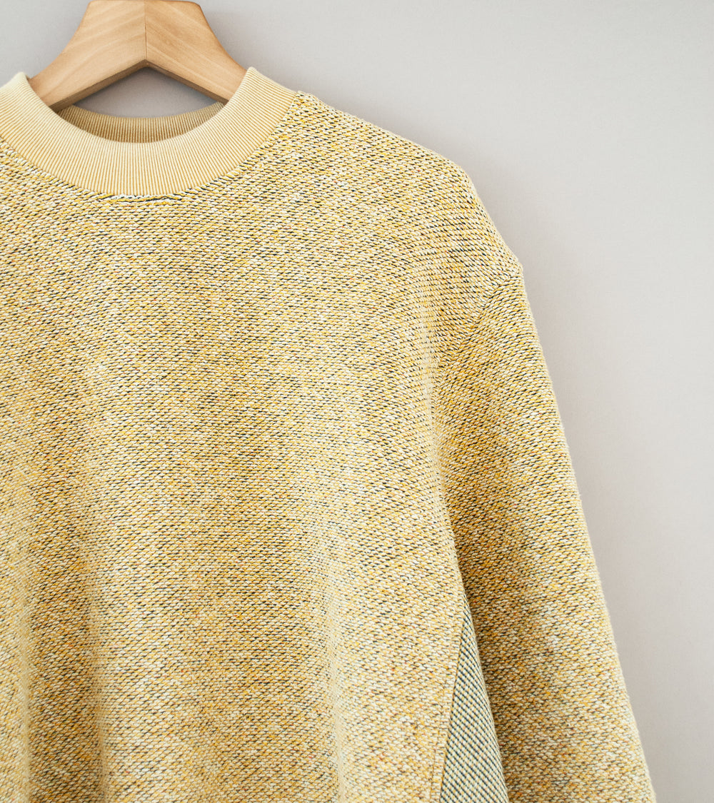 Cale 'Silk Cotton Jacquard Fleece Sweatshirt' (Yellow)