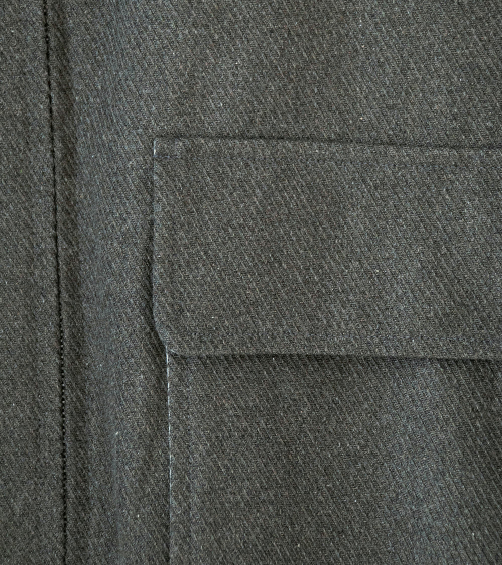 Evan Kinori 'Zip Jacket Two' (Olive Heather Top Dyed Cotton Kersey)