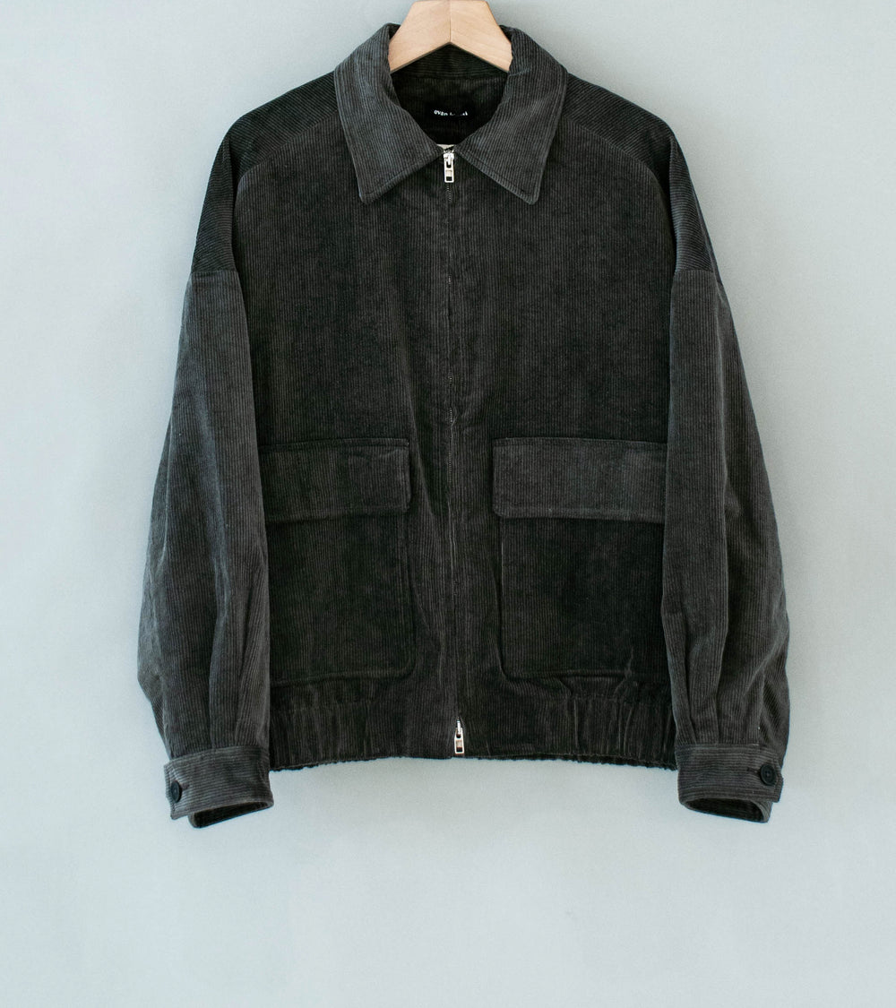 Evan Kinori 'Zip Jacket Two' (Charcoal Carbon Dyed Corduroy)