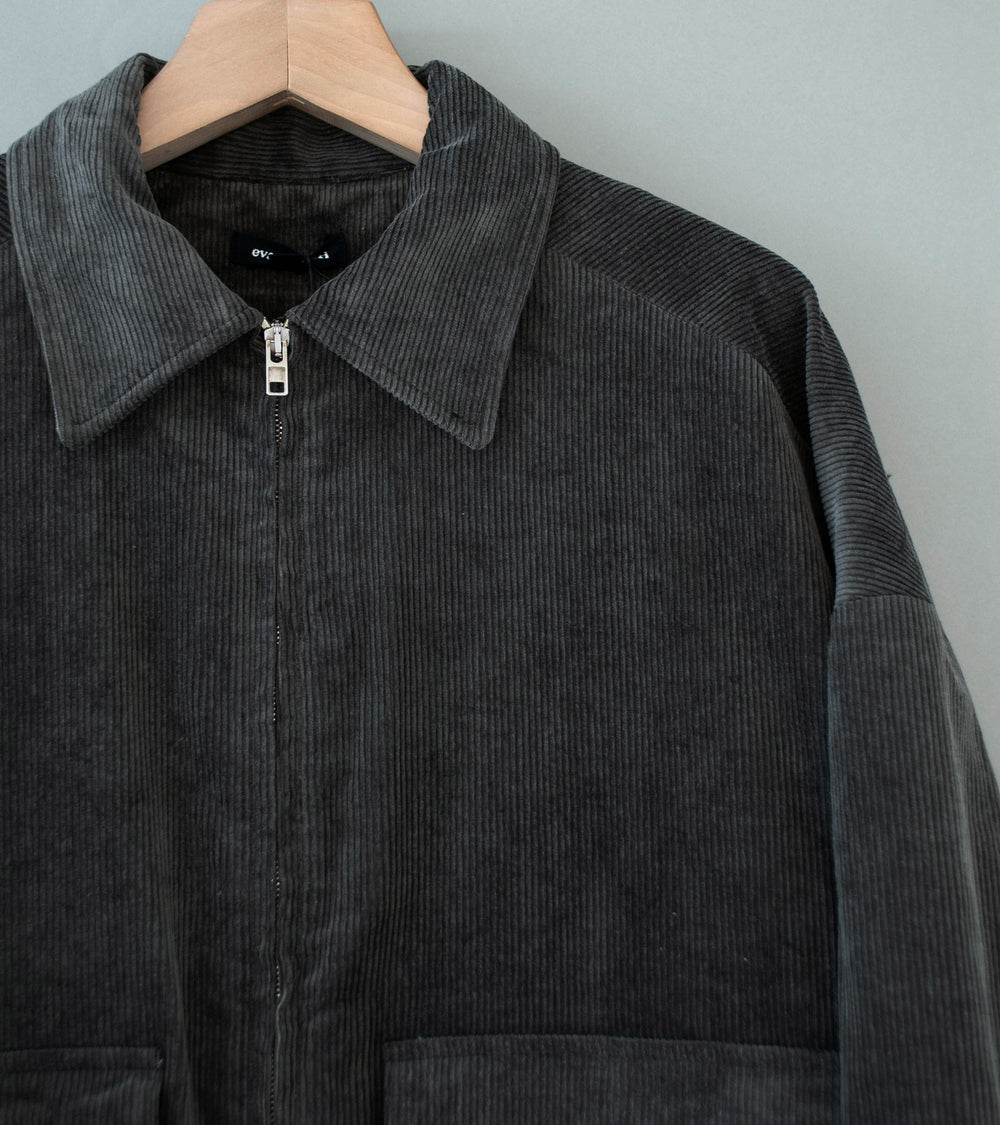 Evan Kinori 'Zip Jacket Two' (Charcoal Carbon Dyed Corduroy)