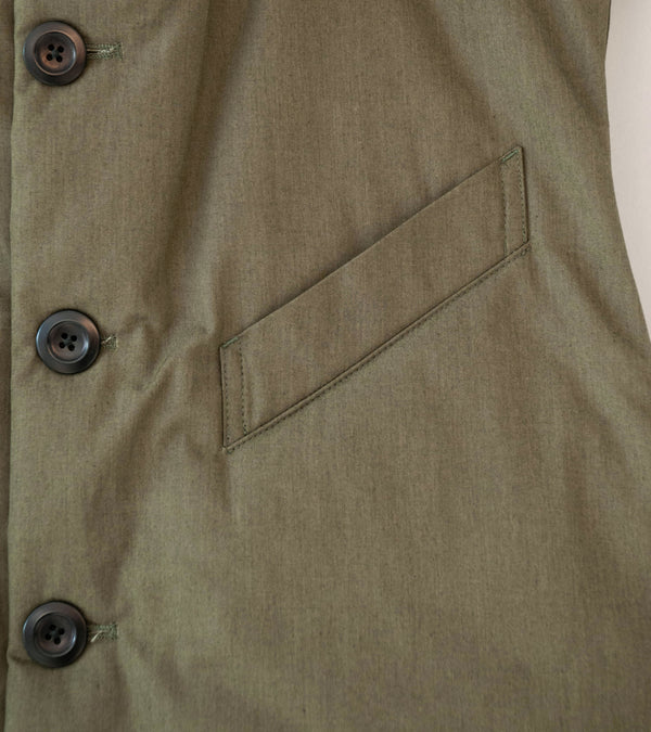 Conkers 'Wadded Waistcoat' (Pine Cotton Poplin)