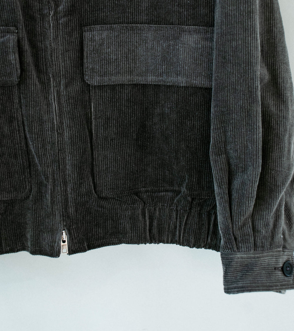 Evan Kinori 'Zip Jacket Two' (Charcoal Carbon Dyed Corduroy)