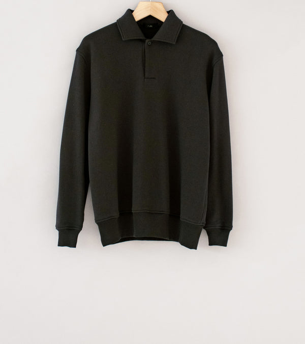 Cale 'Cotton Fleece Polo' (Iron Black)