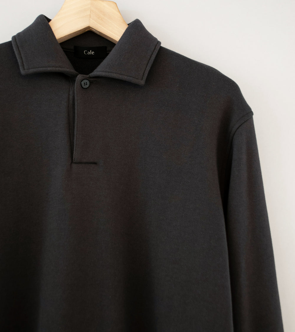 Cale 'Cotton Fleece Polo' (Iron Black)