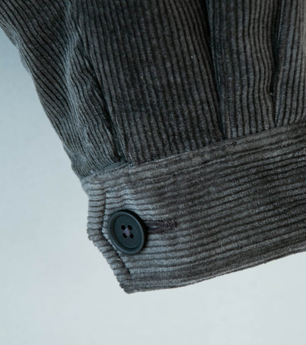 Evan Kinori 'Zip Jacket Two' (Charcoal Carbon Dyed Corduroy)