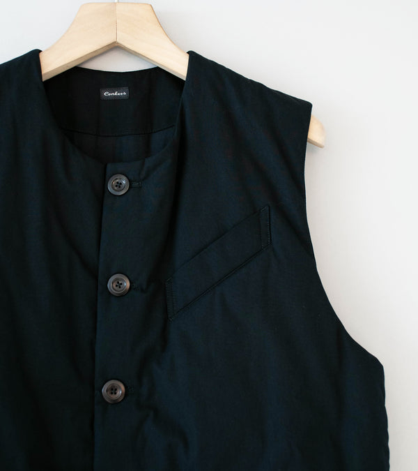Conkers 'Wadded Waistcoat' (Black Cotton Poplin)