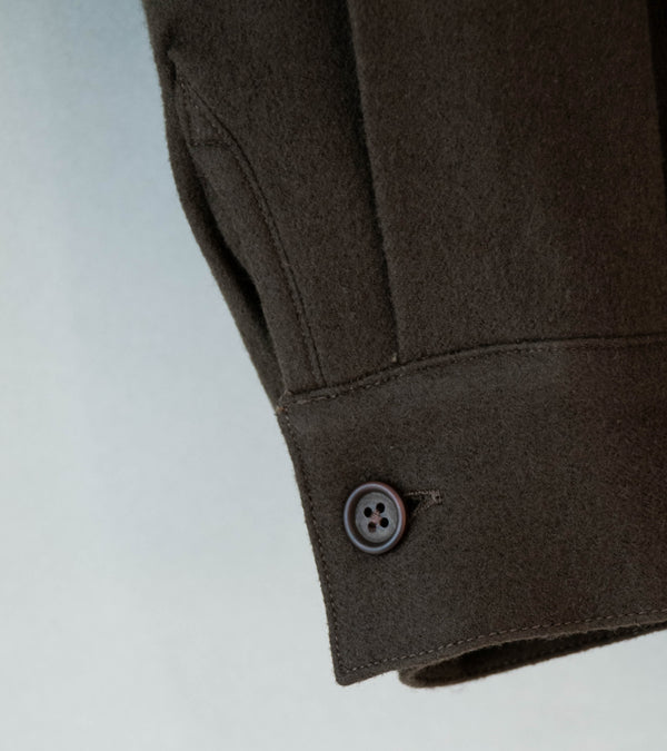 Evan Kinori 'Big Shirt' (Dark Brown Heavy Wool Flannel)