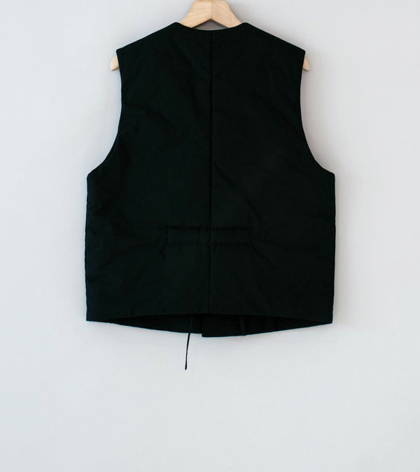 Conkers 'Wadded Waistcoat' (Black Cotton Poplin)