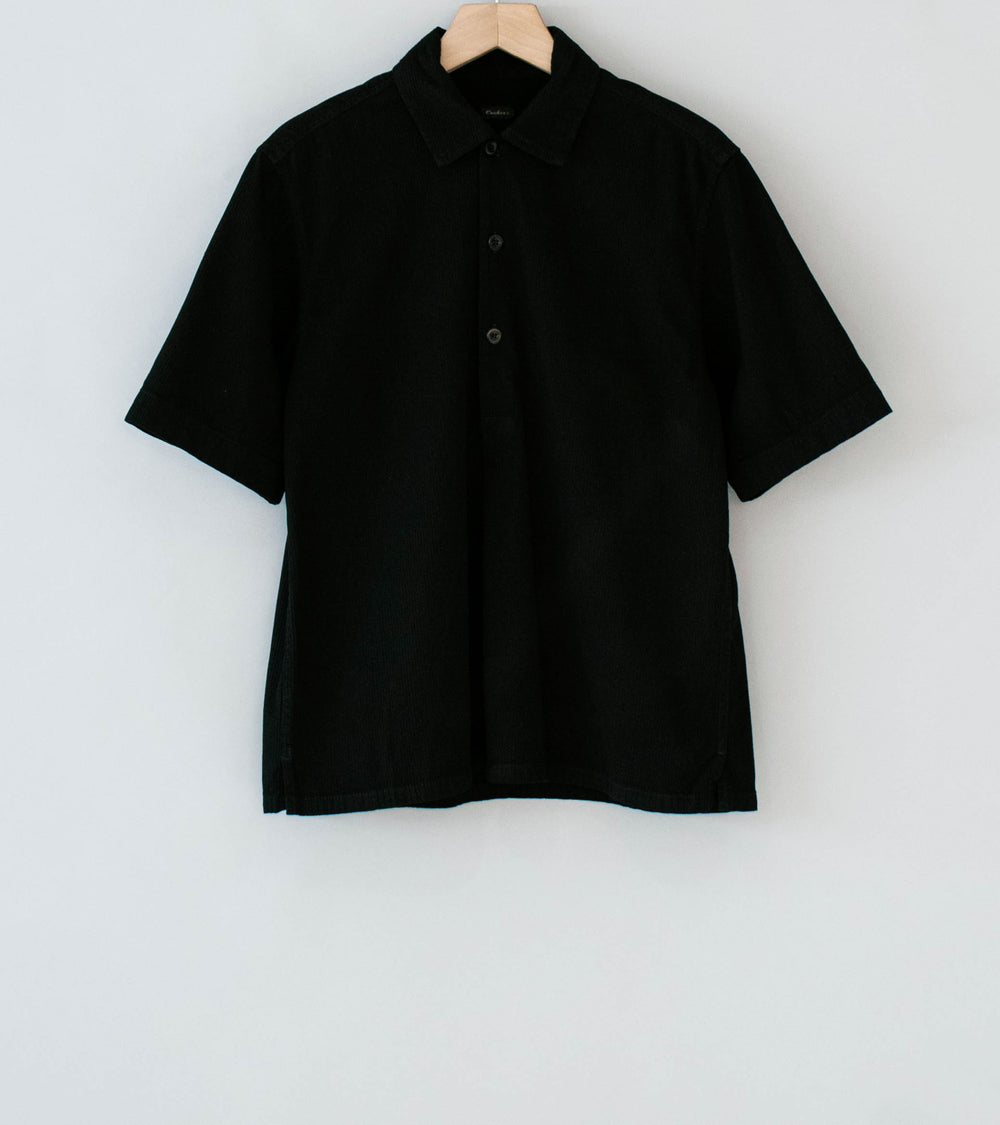 Conkers 'Short Sleeve Night Shirt' (OD Black Striped Cotton)