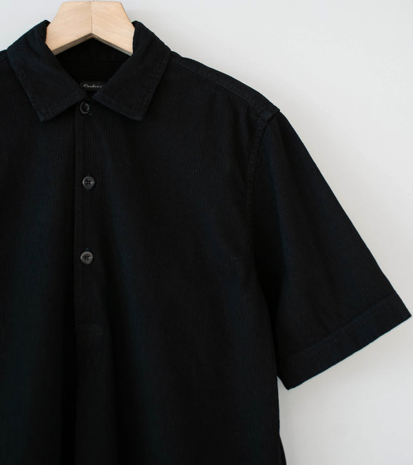 Conkers 'Short Sleeve Night Shirt' (OD Black Striped Cotton)