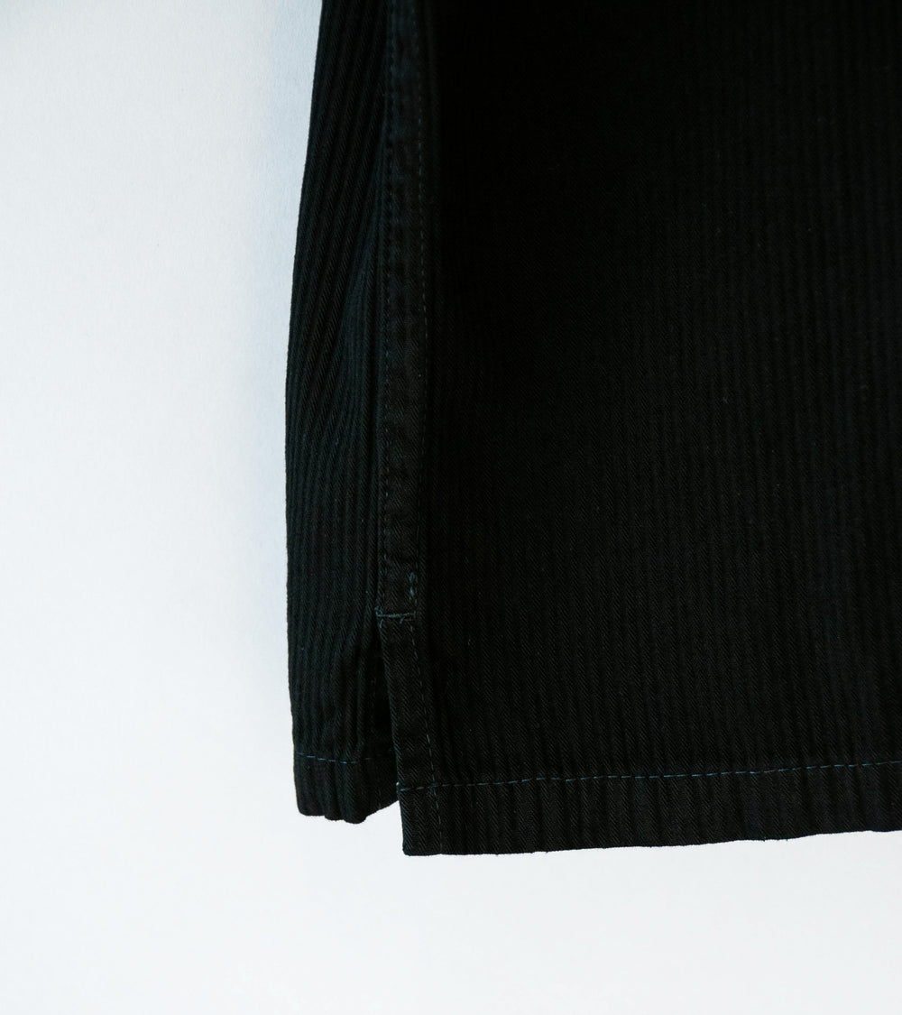 Conkers 'Short Sleeve Night Shirt' (OD Black Striped Cotton)