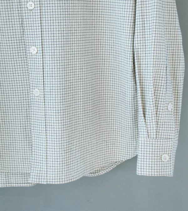 Evan Kinori 'Oxford Shirt' (Natural Black Cotton Gridcloth)