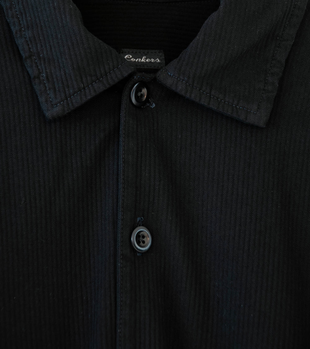 Conkers 'Night Shirt' (OD Black Striped Cotton)