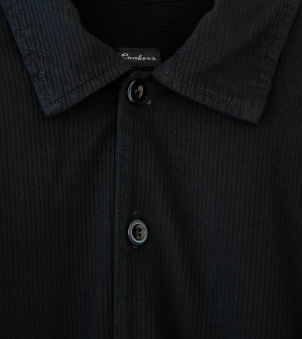 Conkers 'Night Shirt' (OD Black Striped Cotton)