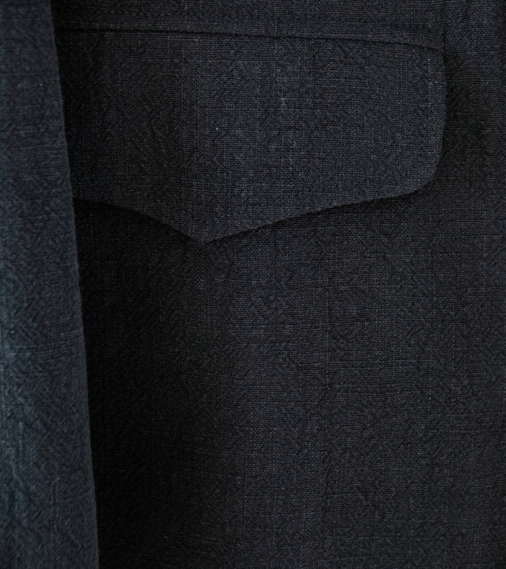 Conkers 'Field Shirt' (Charcoal Stonewashed Ramie)