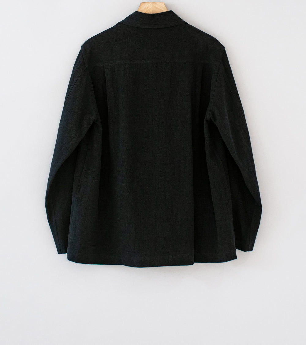 Conkers 'Field Shirt' (Charcoal Stonewashed Ramie)