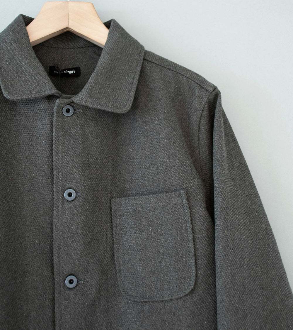 Evan Kinori 'Three Pocket Jacket' (Olive Heather Top Dyed Cotton Kersey)