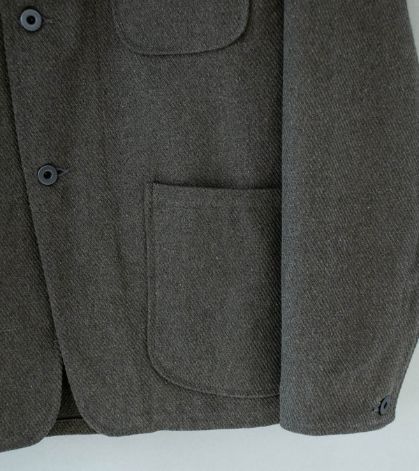 Evan Kinori 'Three Pocket Jacket' (Olive Heather Top Dyed Cotton Kersey)