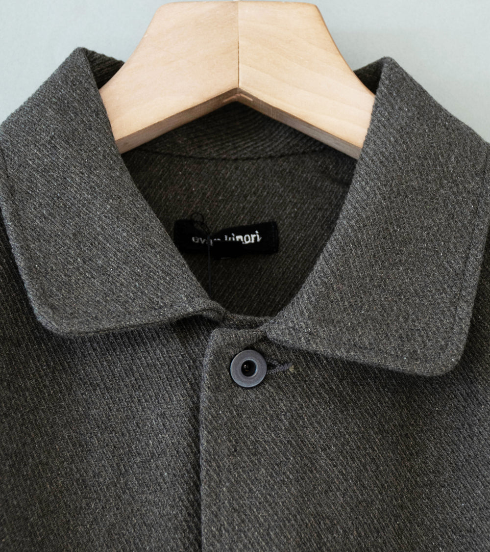 Evan Kinori 'Three Pocket Jacket' (Olive Heather Top Dyed Cotton Kersey)