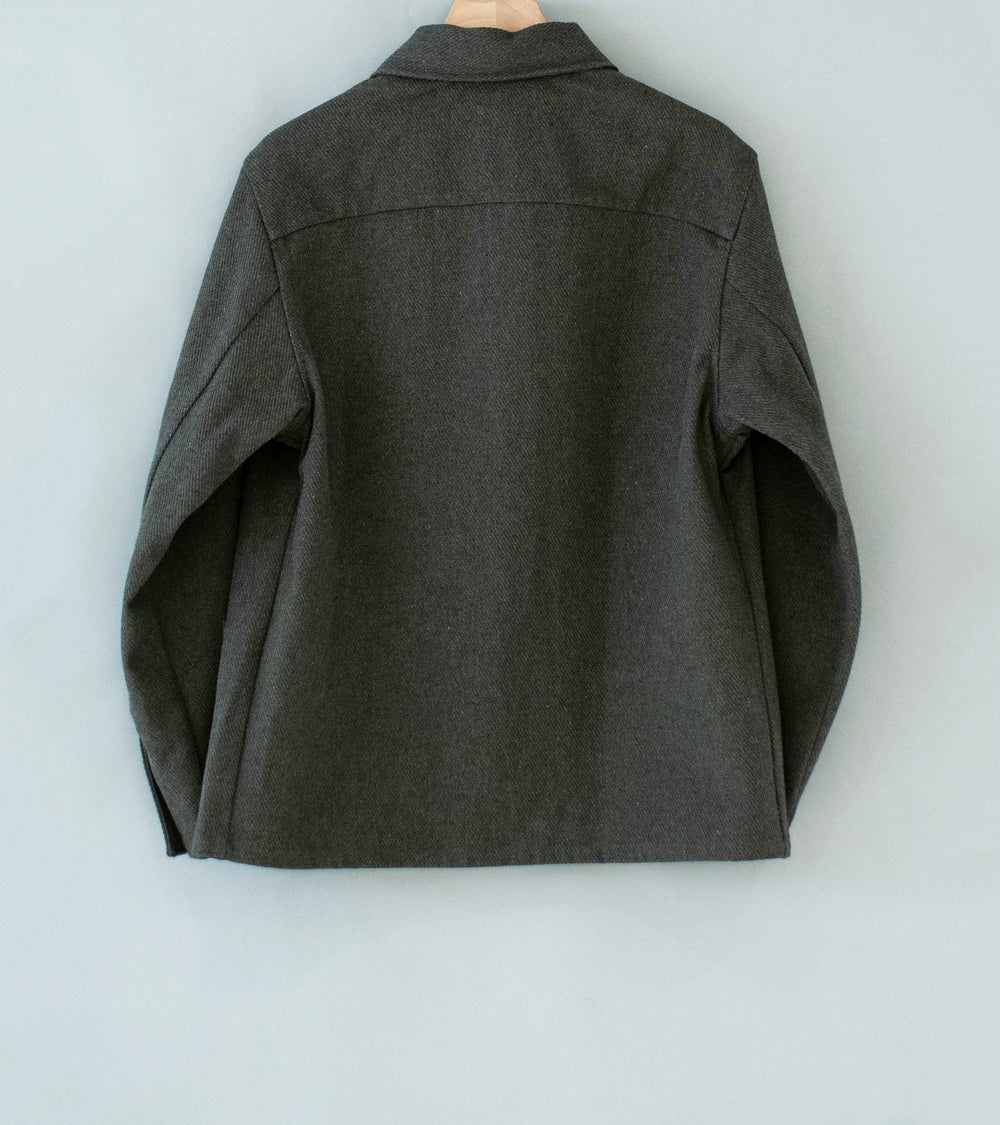 Evan Kinori 'Three Pocket Jacket' (Olive Heather Top Dyed Cotton Kersey)