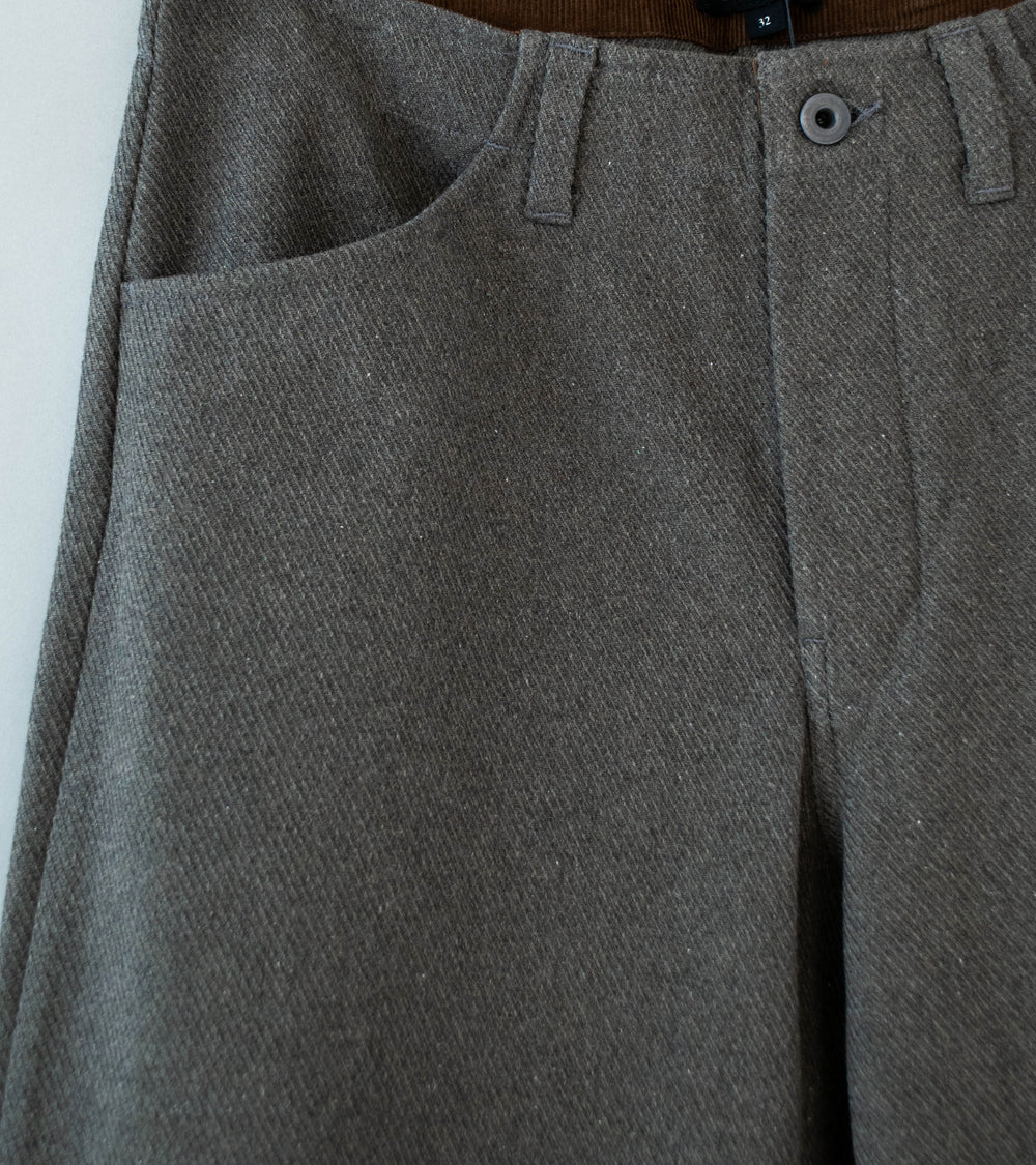 Evan Kinori 'Four Pocket Pant' (Olive Heather Top Dyed Cotton Kersey)