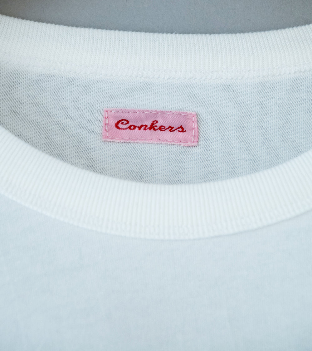 Conkers 'Long Sleeve Ringer Tee' (Raw White Brushed English Jersey)