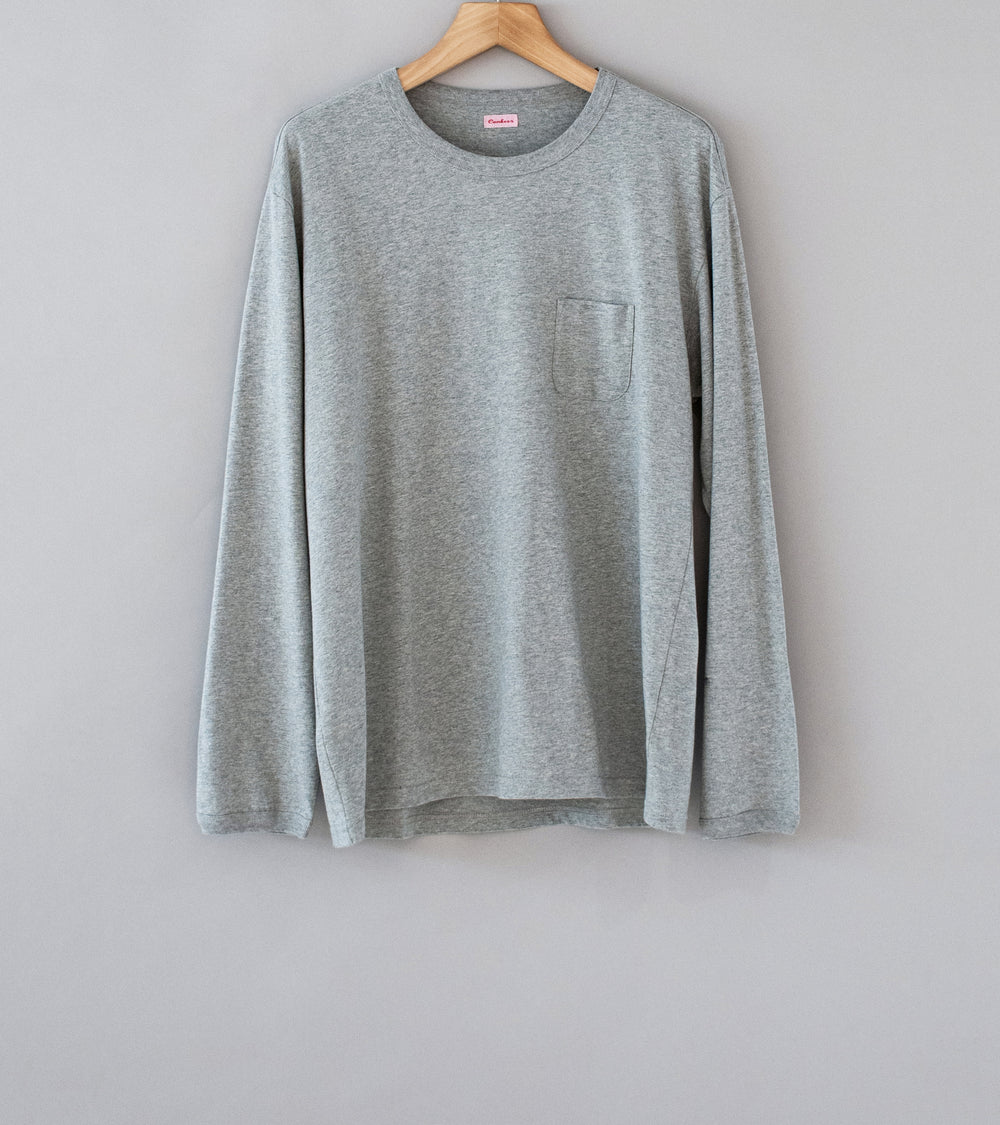 Conkers 'Long Sleeve Ringer Tee' (Grey Marl Brushed English Jersey)