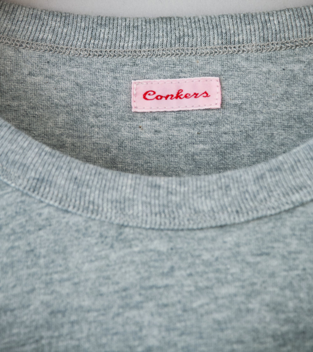 Conkers 'Long Sleeve Ringer Tee' (Grey Marl Brushed English Jersey)