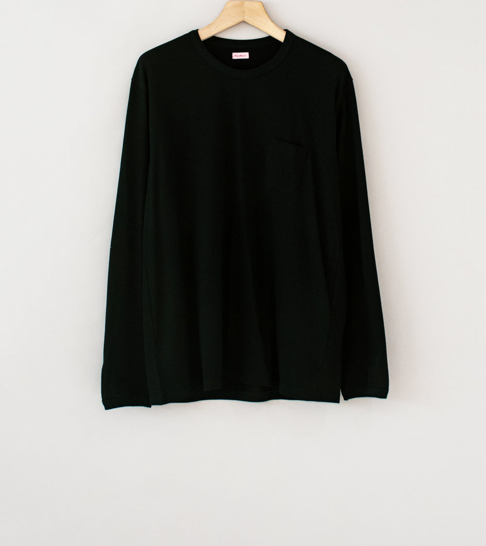 Conkers 'Long Sleeve Ringer Tee' (Black Brushed English Jersey)