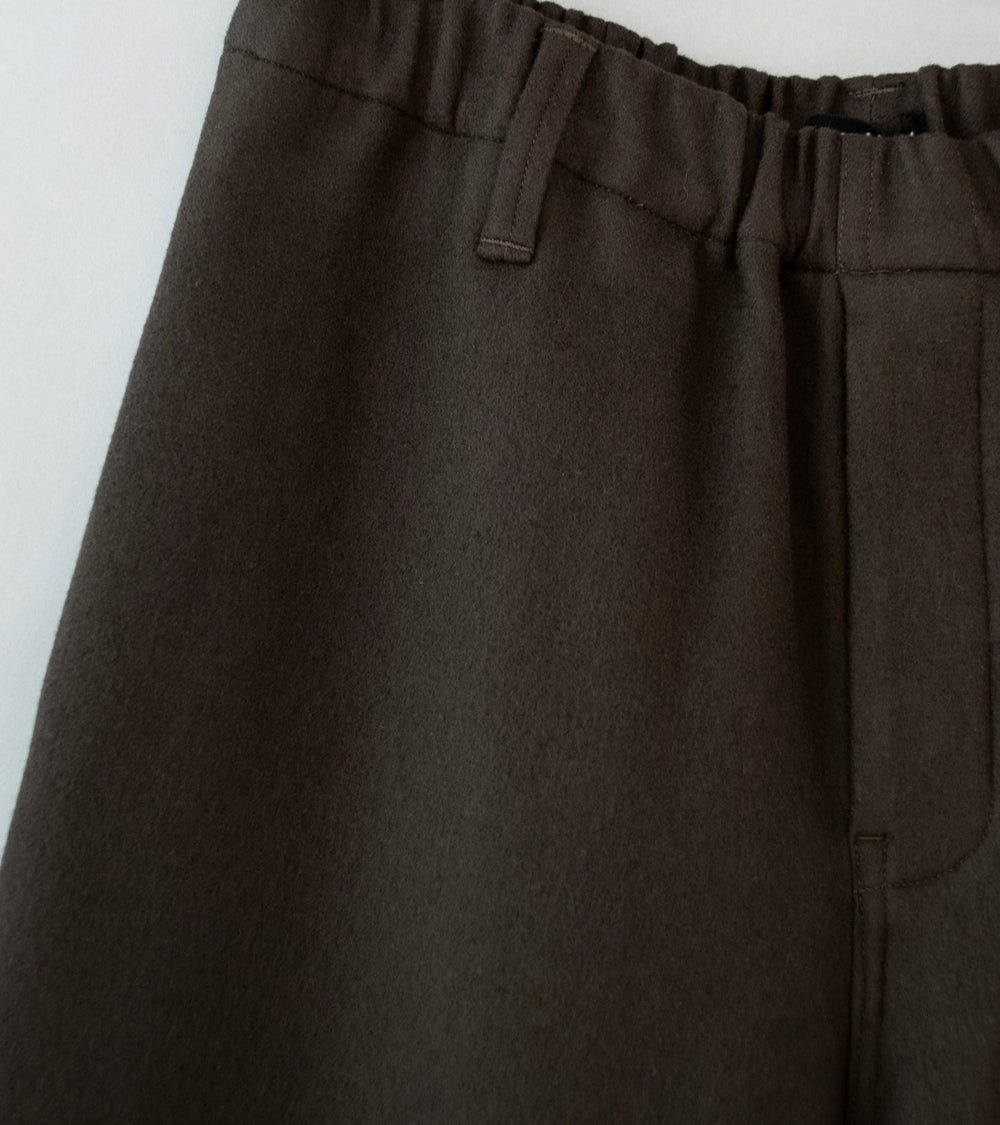 Evan Kinori 'Elastic Pant' (Dark Brown Heavy Wool Flannel)