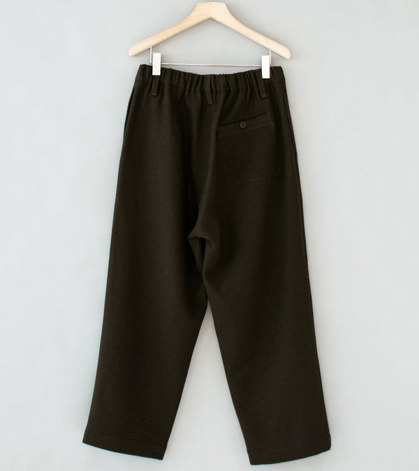 Evan Kinori 'Elastic Pant' (Dark Brown Heavy Wool Flannel)