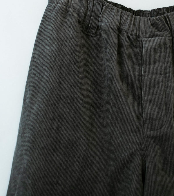 Evan Kinori 'Elastic Pant' (Charcoal Carbon Dyed Corduroy)