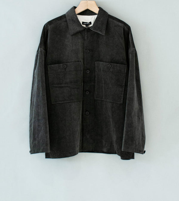 Evan Kinori 'Field Shirt Two' (Charcoal Carbon Dyed Corduroy)