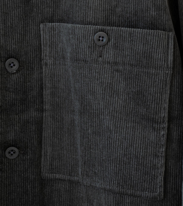 Evan Kinori 'Field Shirt Two' (Charcoal Carbon Dyed Corduroy)
